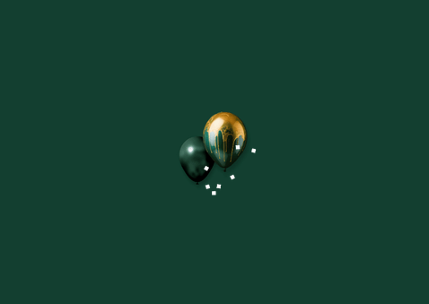 Einladungskarte 30. Jahre Firmenjubiläum Luftballons Rückseite