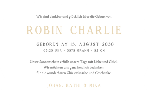 Fotokarte Geburt Wellenform Unisex  Rückseite
