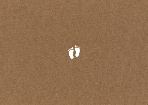 Geburtskarte Foto & Name in Gold Rückseite