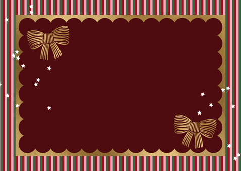 Geschenkgutscheinkarte Weihnachten Schleife Rückseite