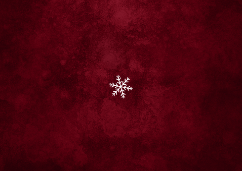 Weihnachtskarte Lichterkette & Zweige dunkelrot Aquarell Rückseite
