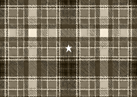 Weihnachtskarte Tartan-Look & Fotos Rückseite