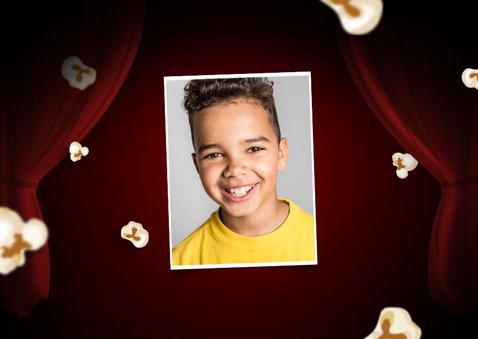 13. Kindergeburtstag Einladung Filmparty Popcorn 2