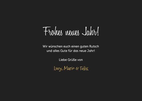 2026 Neujahrskarte mit Uhr und Foto 3