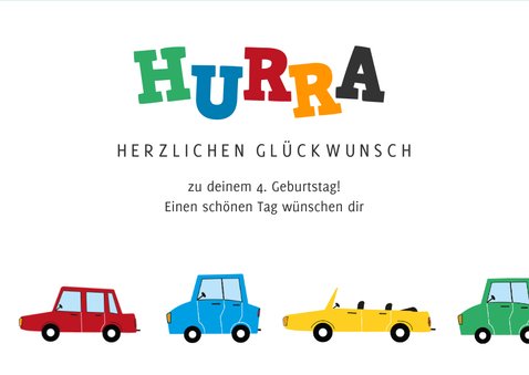 Auto-Geburtstagskarte Kind 3