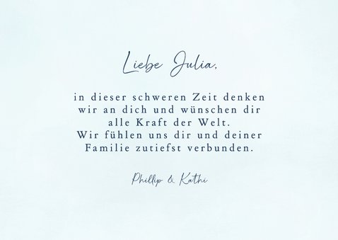 Beileidskarte Wolken Himmel Aquarell Vögel 3
