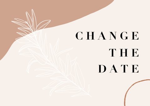 Change-the-Date Karte Hochzeitsdatum filigrane Zweige 2