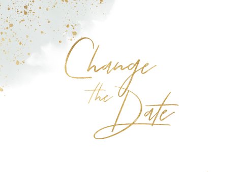 Change-the-date-Karte zur Hochzeit Eukalyptus 2