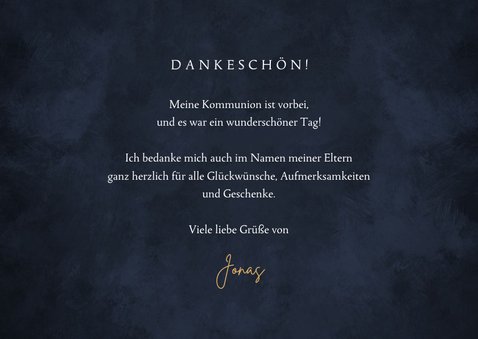 Dankeschönkarte Erstkommunion Foto & Sternchen 3