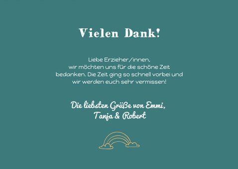 Dankeskarte Abschied Kindergarten Kita mit | Send a Smile