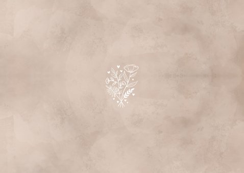 Dankeskarte Hochzeit Fotocollage altrosa Rückseite