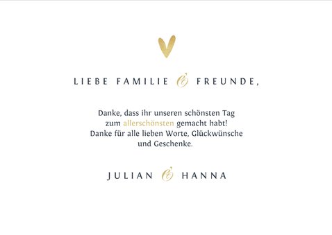 Dankeskarte Hochzeit Schreibschrift 3