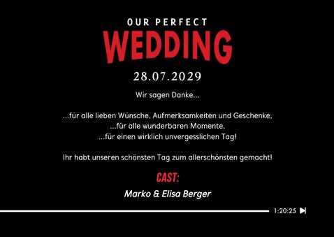 Dankeskarte Hochzeit Streamingdienst 3