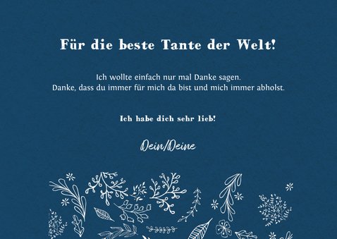 Dankeskarte mit illustrierten Blumen 3