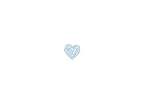 Dankeskarte zur Geburt blaues Herz & eigenes Foto  Rückseite