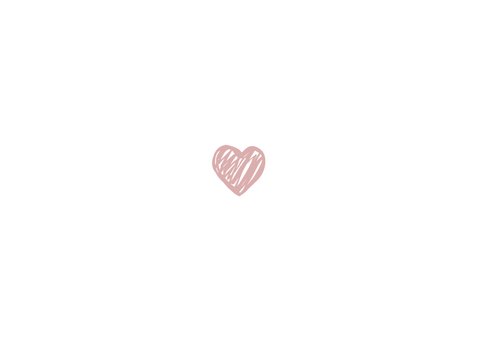Dankeskarte zur Geburt eigenes Foto und rosa Herz Rückseite