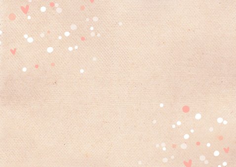 Dankeskarte zur Taufe Fotos, Punkte und Herzen Rückseite