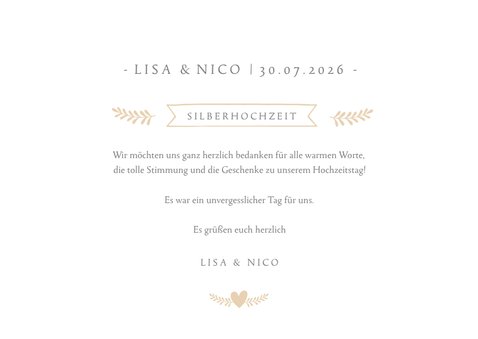 Danksagung Fotokarte Hochzseitsjubiläum 3