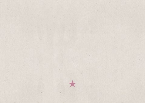 Danksagung Geburt grafisch rosé eigenes Foto Rückseite