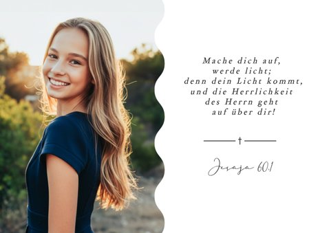 Danksagung Konfirmation Foto & Taube mit Zweig 2