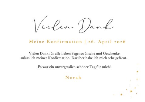 Danksagung Konfirmation Foto & Taube mit Zweig 3