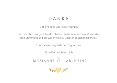 Danksagung zum Hochzeitsjubiläum eigenes Foto 3