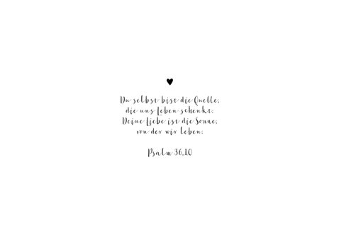 Danksagung zur Geburt eigenes Foto & Zweig 2