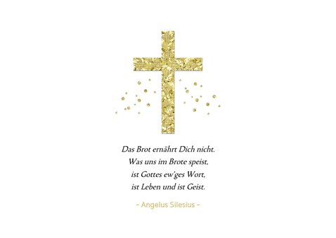 Danksagungskarte Firmung Foto, Zweig & Kreuz 2