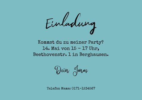 Einladung 3. Kindergeburtstag Auto & Foto 3