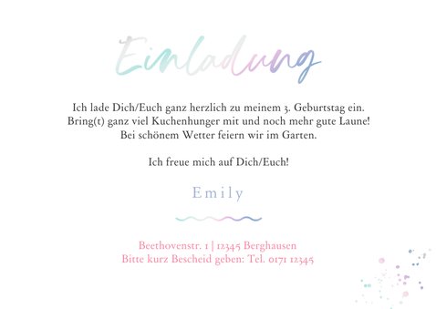 Einladung 3. Kindergeburtstag Foto & Märchenschloss 3