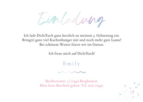 Einladung 3. Kindergeburtstag Foto & Märchenschloss 3