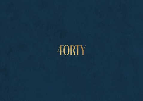 Einladung 40. Geburtstag '40rty' mit Foto Rückseite