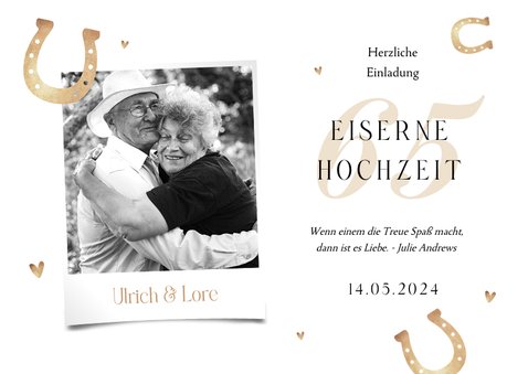 Stilvolle Zur Eisernen Eiserne Hochzeit Sprche Fotos