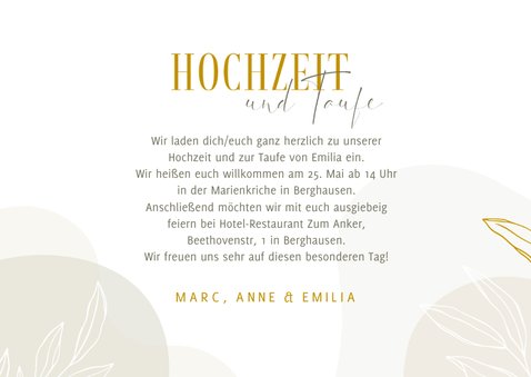 Einladung Hochzeit & Taufe elegant & abstrakt 3