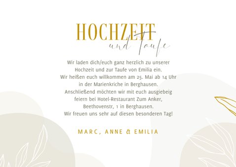 Einladung Hochzeit& Taufe elegant& abstrakt Send a Smile