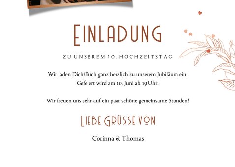 Einladung Hochzeitsjubiläum Foto & Kalender 3