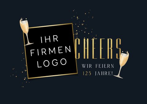 Einladung Jubiläum Firma 'Cheers' 125 Jahre 2