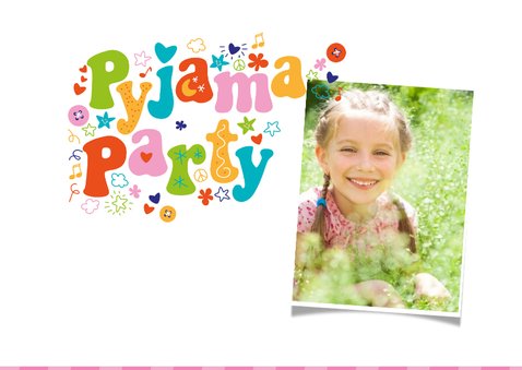 Einladung Kindergeburtstag Pyjamaparty Girls only 2