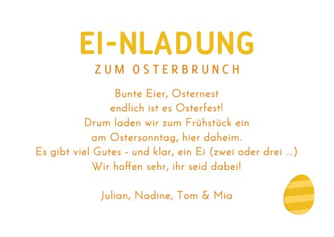 Einladung Osterbrunch Ostereier 3