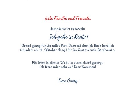 Einladung Renteneintritt als Notizzettel 3