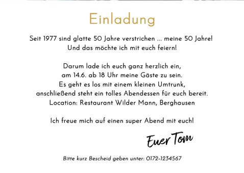Einladung zum Geburtstag 1977 Jahrgang 3