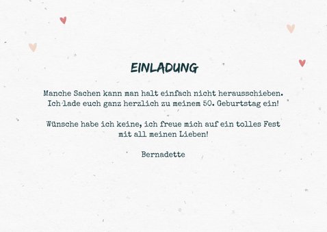 Einladung zum Geburtstag mit Wegweiser Frau 2