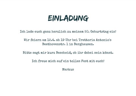 Einladung zum Geburtstag mit Wegweiser Mann 3