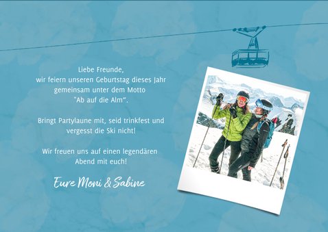 Einladung zur Après-Ski Sause mit illustrierten Liften 3