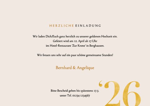 Einladung zur goldenen Hochzeit Fotos 1976-2026 3