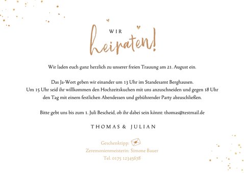 Einladung zur Hochzeit Bilderreihe 3