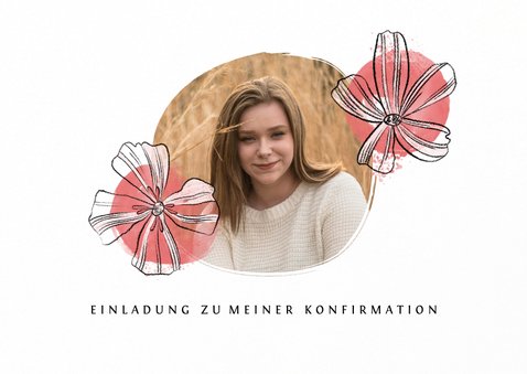 Einladung Zur Konfirmation Blüten Und | Send A Smile