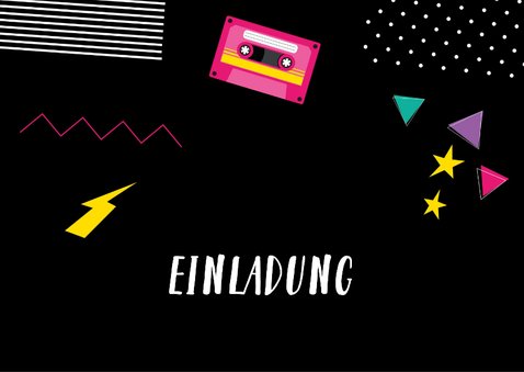 Einladung zur Mottoparty der Eighties 1986 2