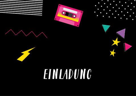 Einladung zur Mottoparty Eighties 1985 2