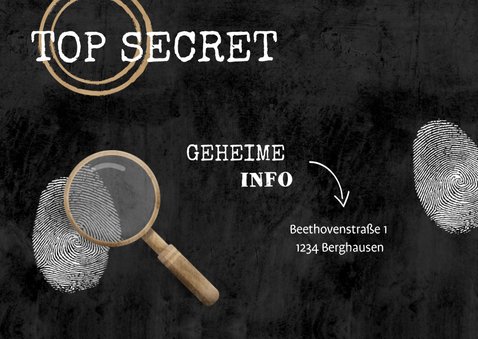 Einladungskarte 10. Geburtstag Detektiv Mission 2